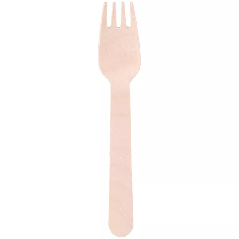 Alpina - Vienkartinės medinės šakutės 16 cm 50 vnt