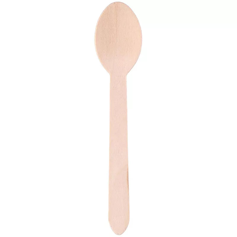 Alpina - Vienkartiniai mediniai šaukštai 16 cm 50 vnt