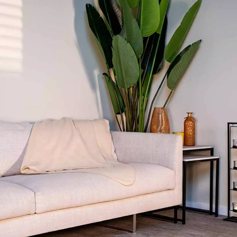 Vilnonė antklodė 170x130 (kreminė)