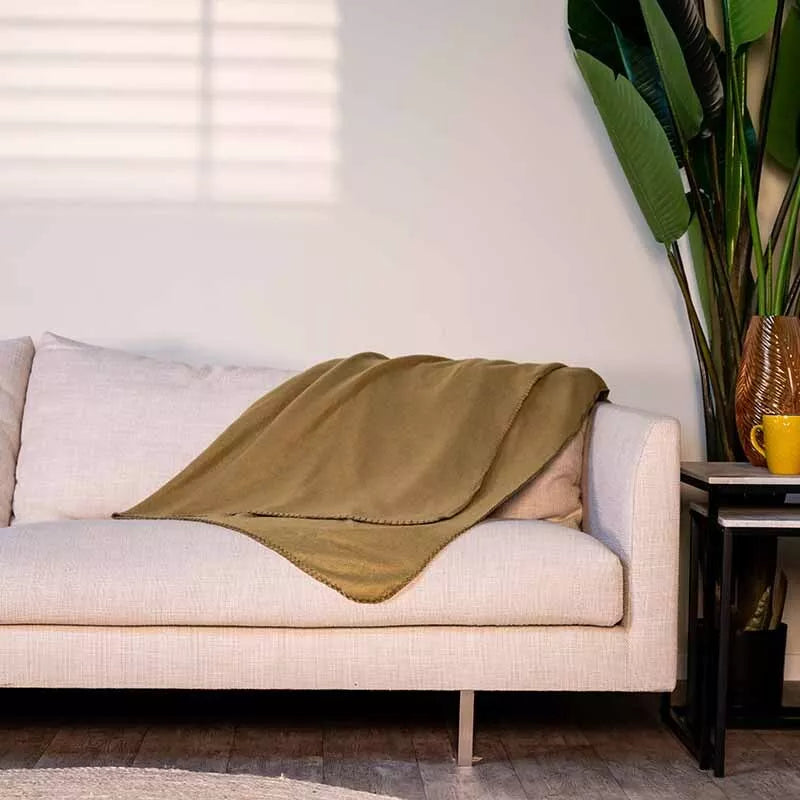 Vilnonė antklodė 170x130 (žalia)