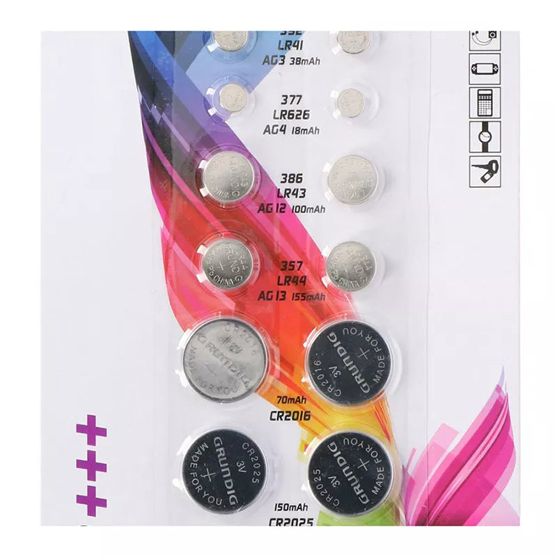 Grundig - Šarminių plokščiųjų baterijų rinkinys AG / CR 14 vnt.