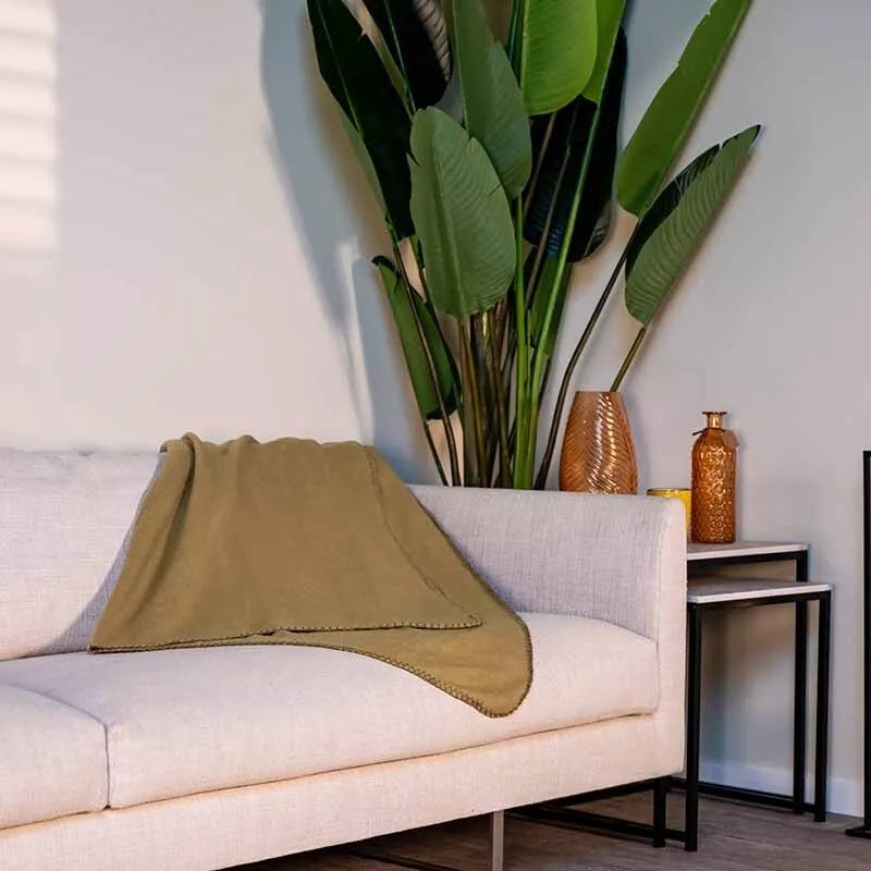 Vilnonė antklodė 170x130 (žalia)