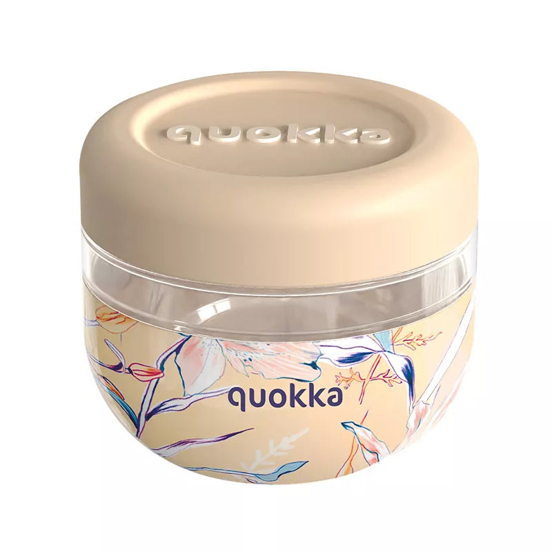 "Quokka Bubble Food Jar" - plastikinis maisto indas / pietų dėžutė 500 ml (Vintage Floral)