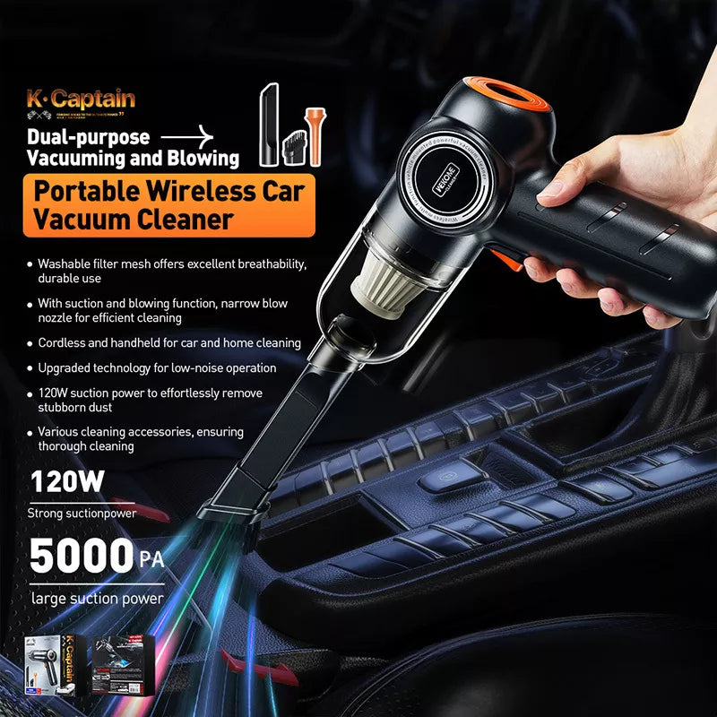 Belaidis automobilinis dulkių siurblys"WEKOME WT-CA05 K Captain" serijos