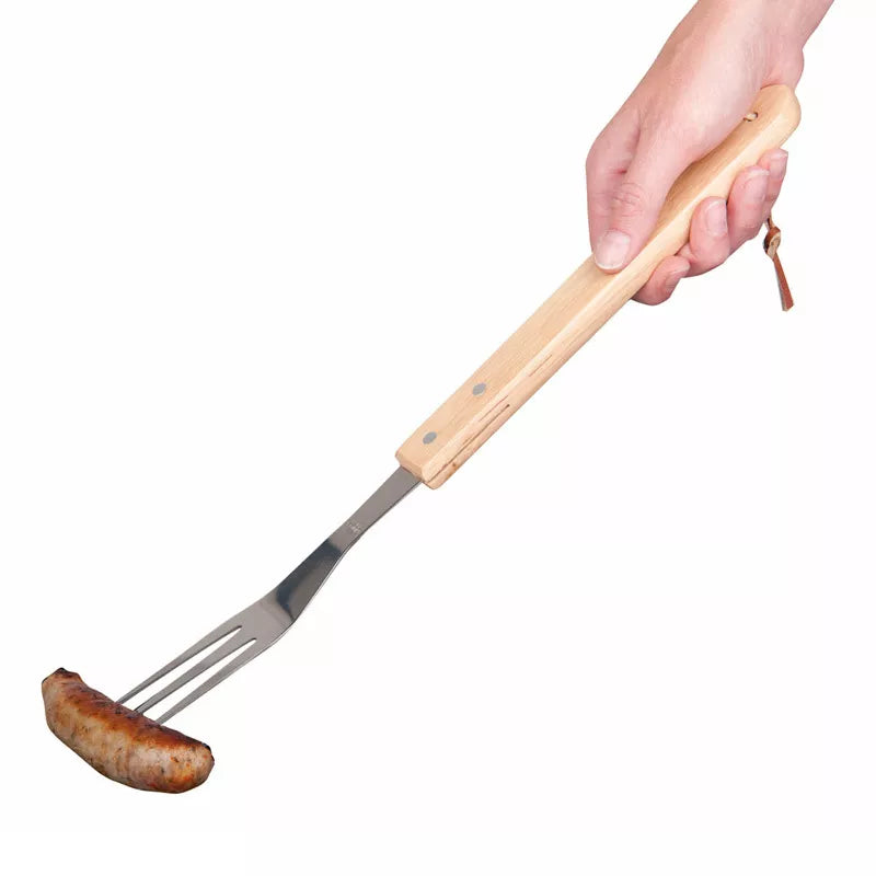 BBQ - kepimui ant grotelių reikalinga 41 cm ilgio šakutė su medine rankena