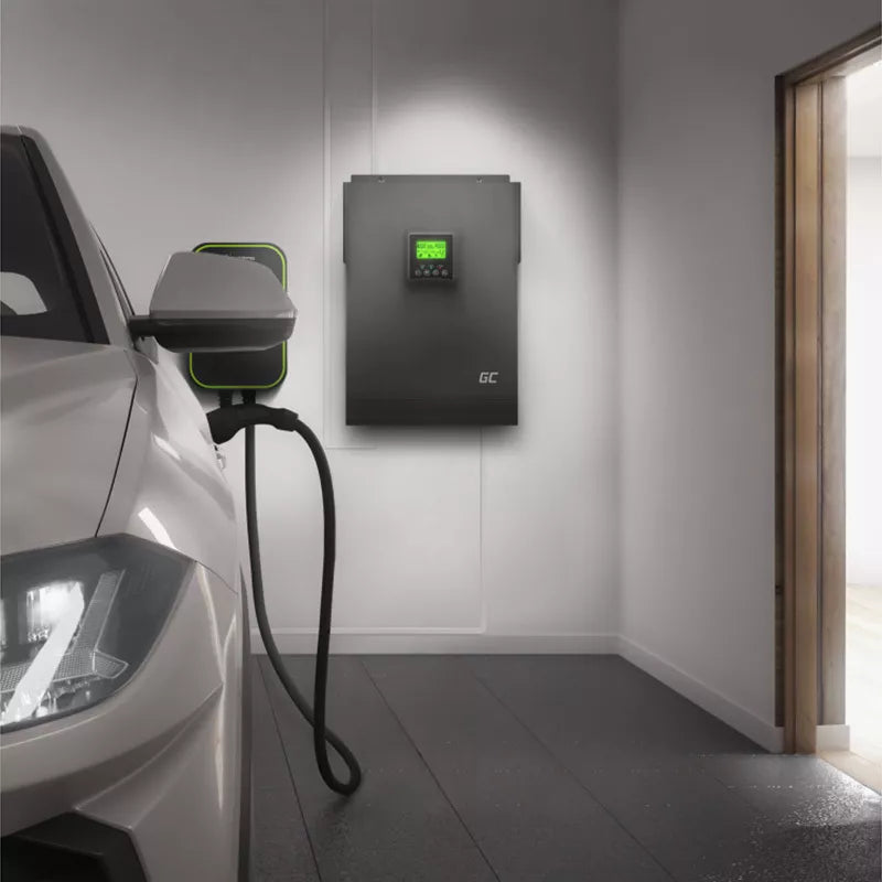 "Green Cell" - Saulės inverteris Inverteris Off Grid su saulės įkrovikliu MPPT 48VDC 230VAC 3000VA/3000W Gryna sinusoidė