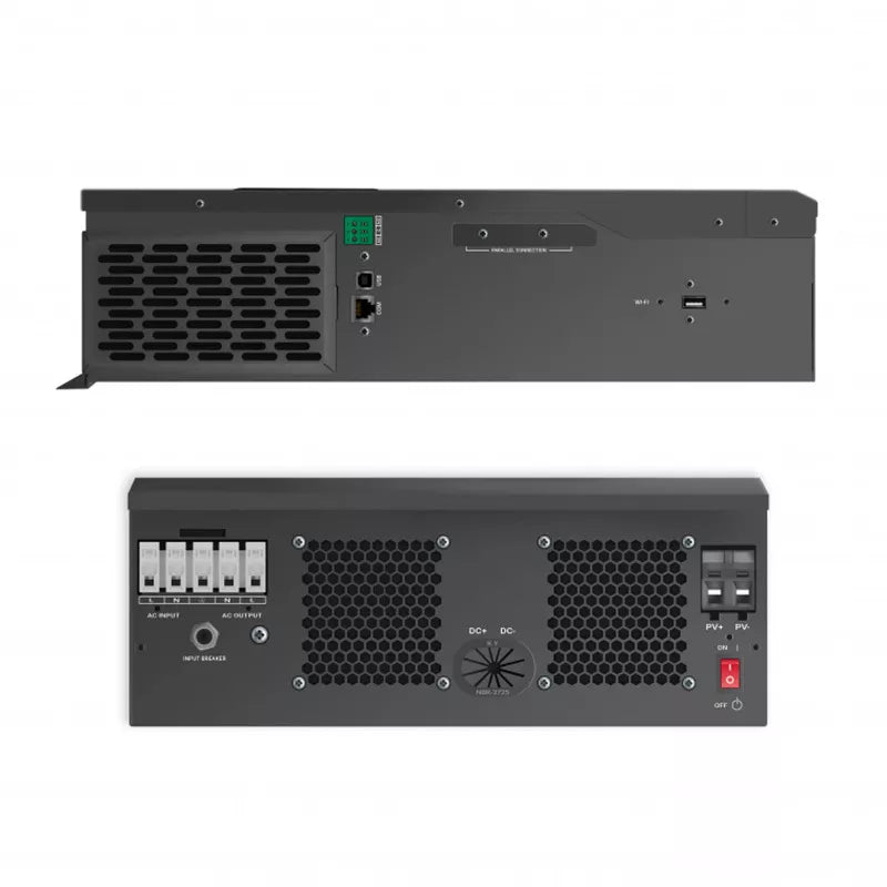 "Green Cell" - Saulės inverteris Inverteris Off Grid su saulės įkrovikliu MPPT 48VDC 230VAC 3000VA/3000W Gryna sinusoidė