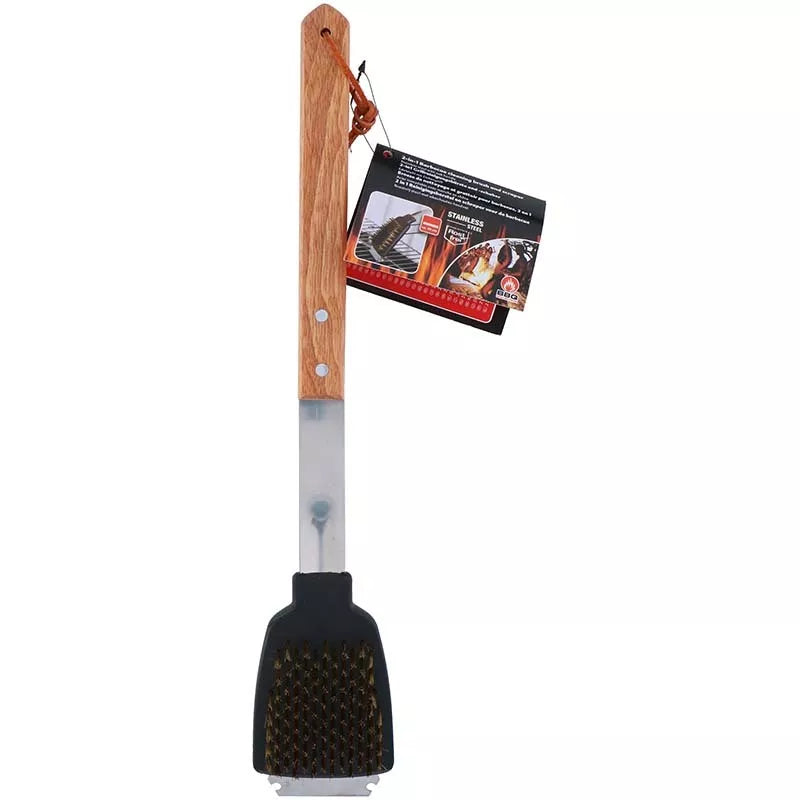 BBQ - grilio valymo šepetys 2 in 1 šepetys ir grandiklis
