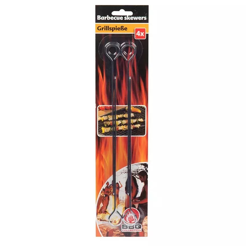 BBQ - iešmai iešmams visiškai metaliniai 24 cm (4 vnt.)