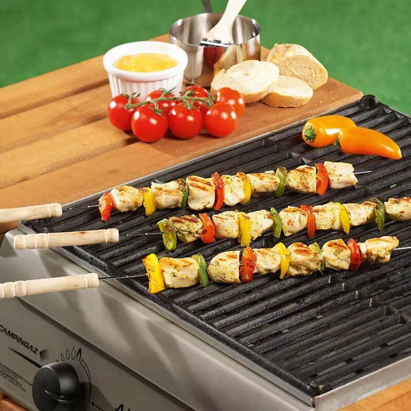 BBQ - iešmai iešmams su medine rankena, 38 cm ilgio (4 vnt.)