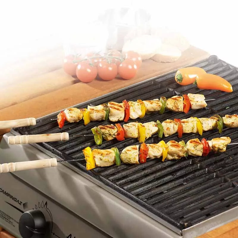 BBQ - iešmai iešmams su medine rankena, 38 cm ilgio (4 vnt.)