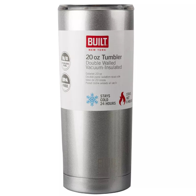 "BUILT Vacuum Insulated Tumbler" 20 oz (sidabrinės spalvos)