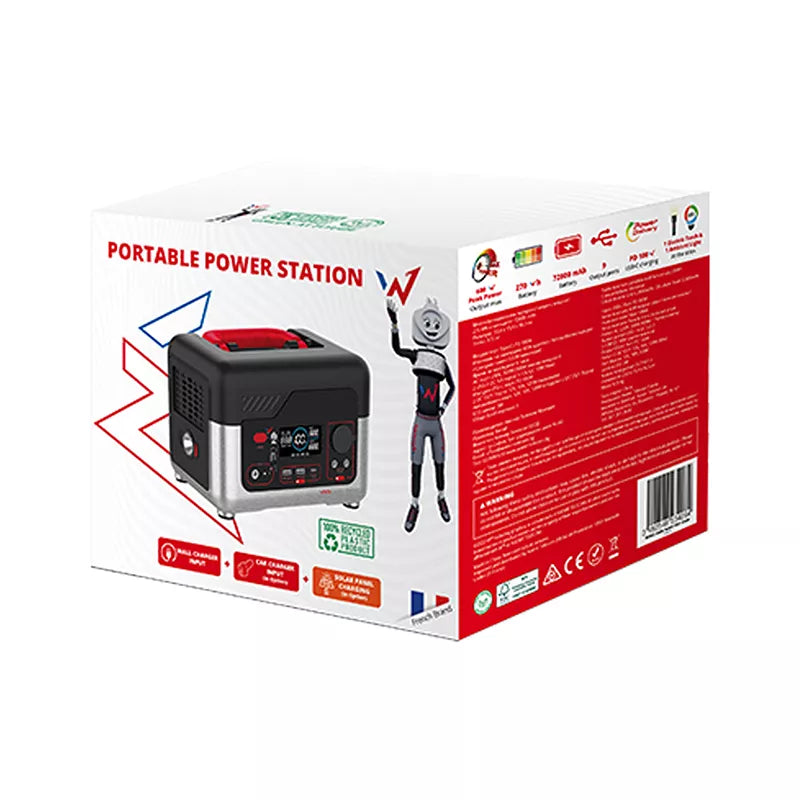 "Wonder Wx600" maitinimo stotelė - 300 W 72800 mAh nešiojamoji maitinimo stotelė (juoda)