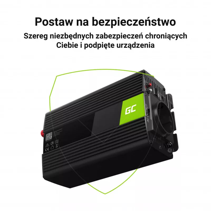 "Green Cell" - Įtampos keitiklis inverteris iš 24V į 230V 1000W/2000W grynos sinusoidės bangos