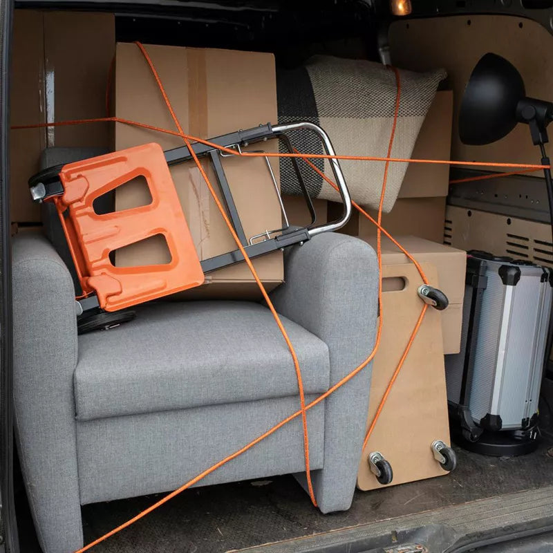 "Black&amp;Decker" - Transportavimo virvė su šviesą atspindinčiais elementais ir vyniotuvu 4 mm / 20 m