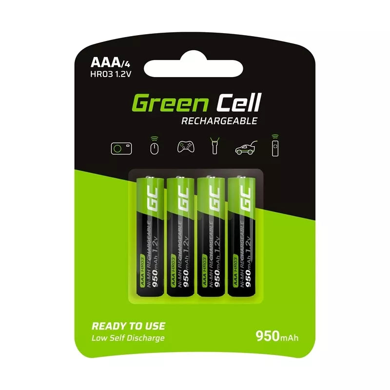 "Green Cell" 4x AAA HR03 baterijos 950 mAh
