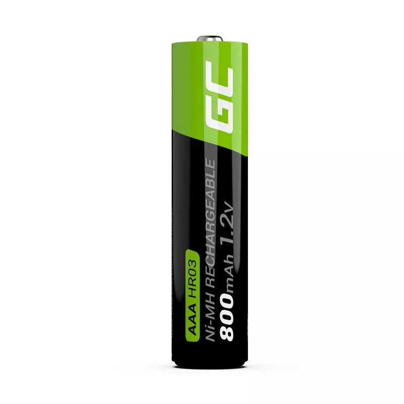 Žaliųjų elementų 4x AAA HR03 baterijos 800 mAh