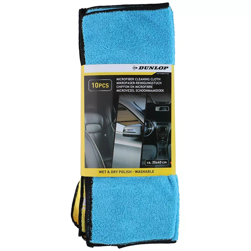 Dunlop - Universalios mikropluošto šluostės automobiliams 35x40 cm 10 vnt.