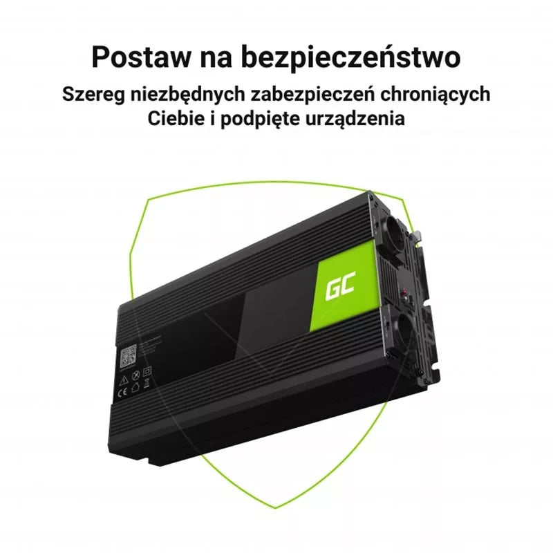 "Green Cell" - Įtampos keitiklis inverteris iš 12V į 230V 2000W / 4000W Modifikuota sinusinė banga