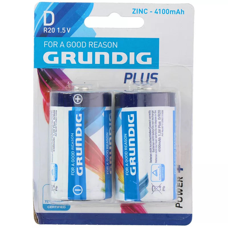 Grundig - Cinko akumuliatorius D / R20 1.5V 4100mah 2 vnt.