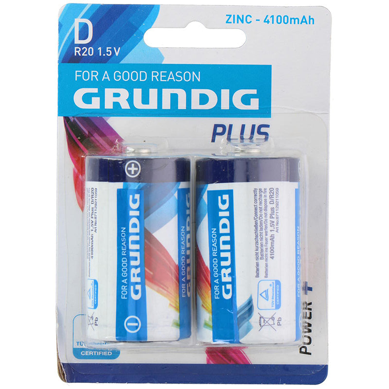 Grundig - Cinko akumuliatorius D / R20 1.5V 4100mah 2 vnt.