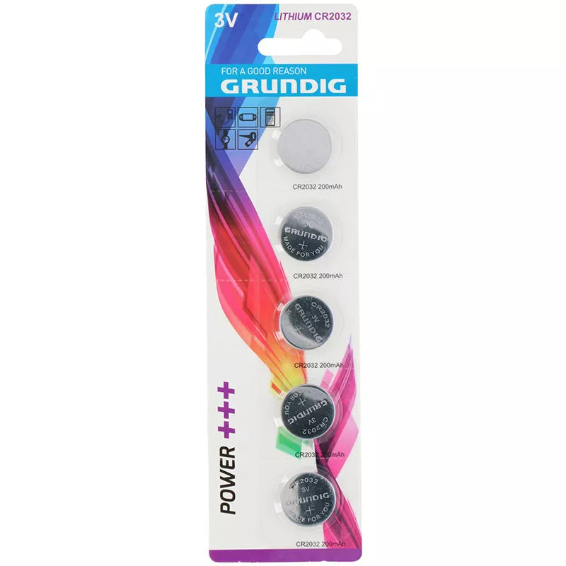 Grundig - Mygtukinių baterijų rinkinys CR2032 3V 5 vnt.