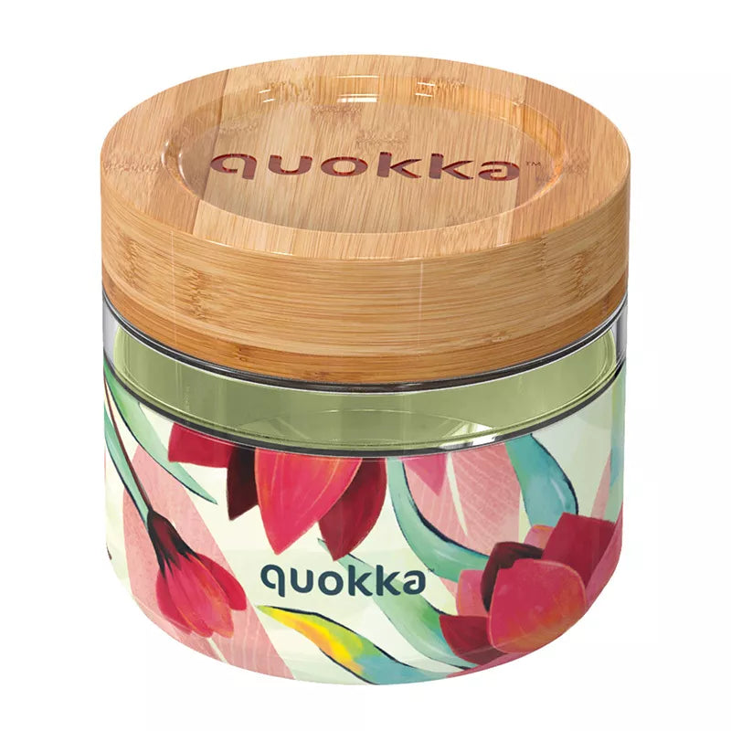"Quokka Deli Food Jar" - stiklinis maisto indas / pietų dėžutė 500 ml (pavasaris)
