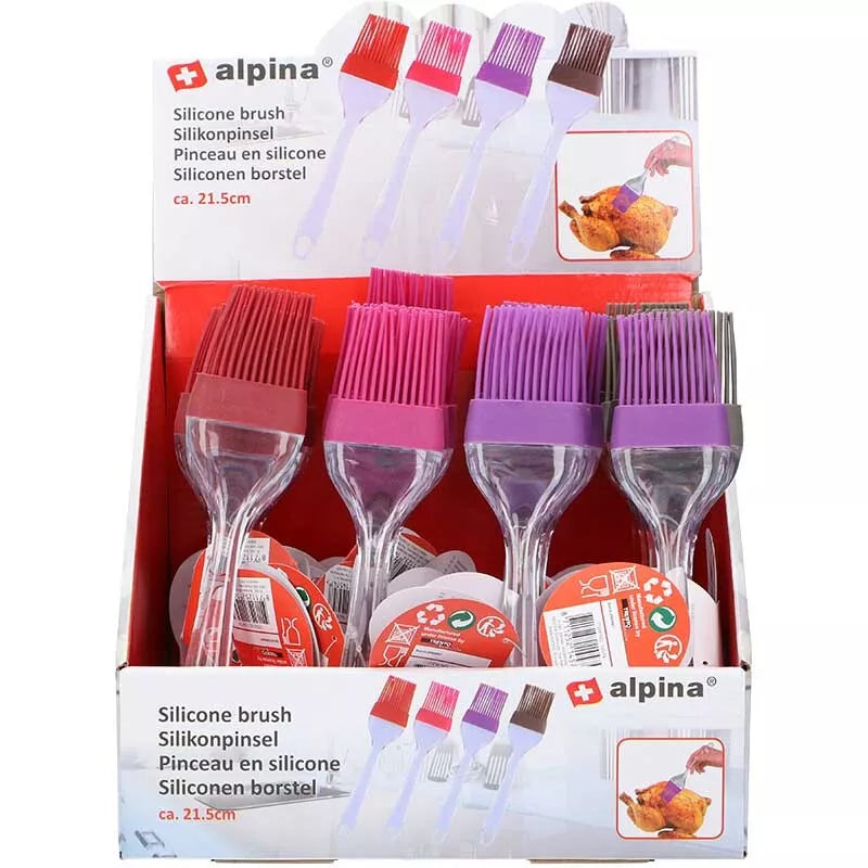 "Alpina" - silikoninis šepetėlis indams marinuoti 21 cm (raudonas)