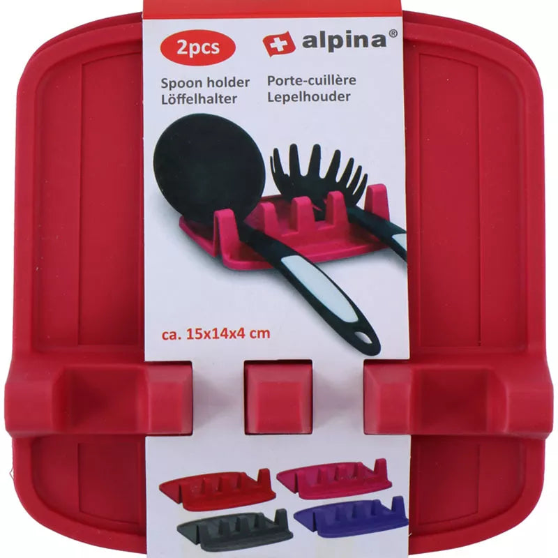 "Alpina" - Šaukštų laikiklis / virtuvės reikmenų laikiklis 2 vnt. (raudonas)