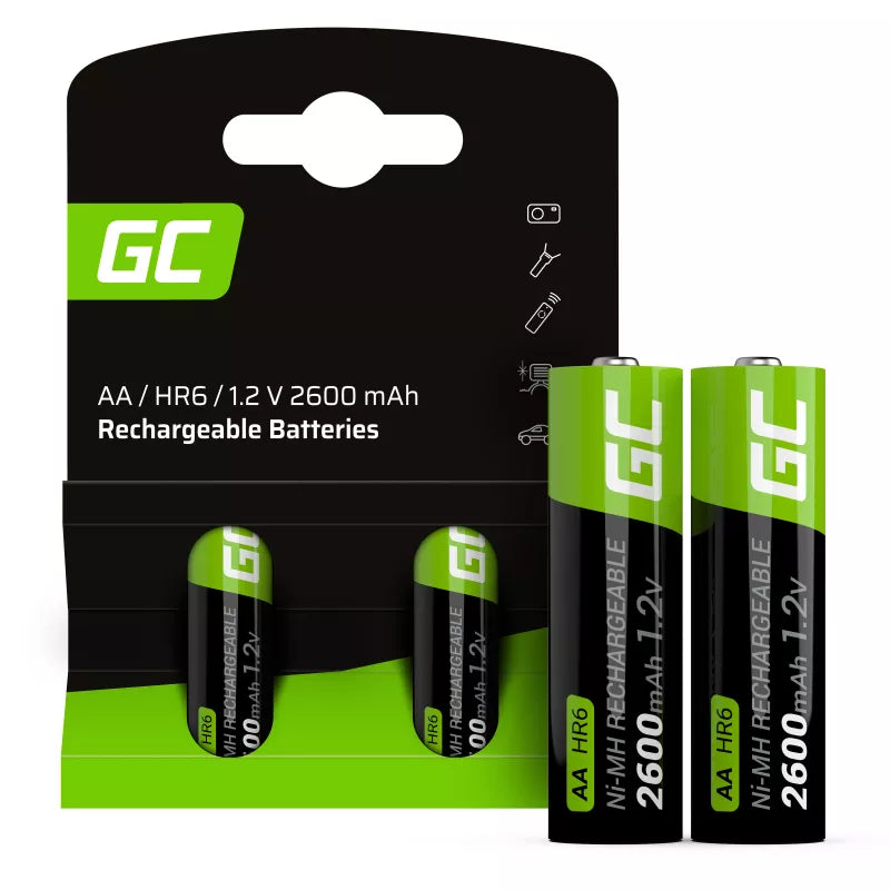 "Green Cell" - 2x AA HR6 2600mAh įkraunamos baterijos