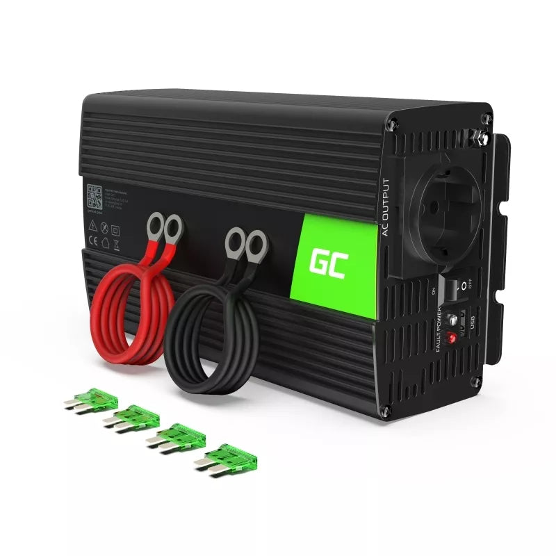 "Green Cell" - Įtampos keitiklis inverteris iš 12V į 230V 1000W/2000W grynos sinusoidės bangos