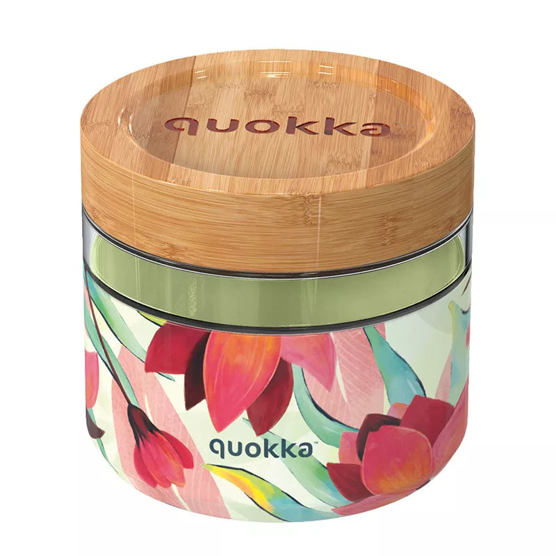 "Quokka Deli Food Jar" - stiklinis maisto indas / pietų dėžutė 820 ml (pavasaris)
