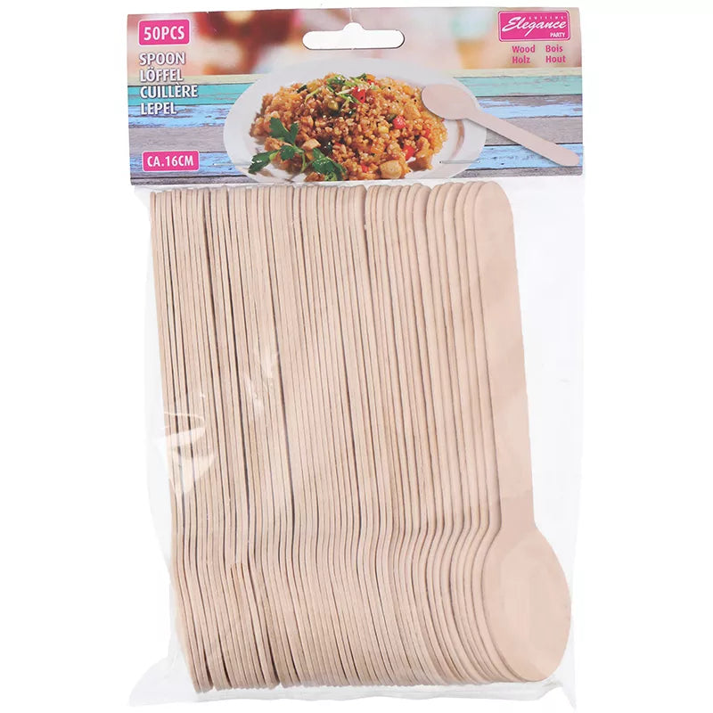 Cuisine Elegance - Mediniai šaukštai 50vnt. 16cm