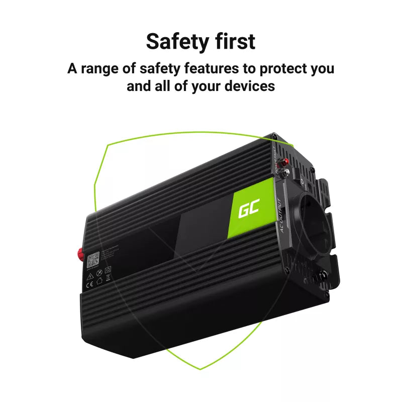 "Green Cell" - Įtampos keitiklis inverteris iš 12V į 230V 1000W/2000W grynos sinusoidės bangos
