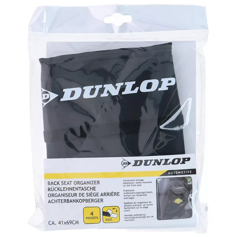"Dunlop" - Automobilinis organizatorius / pirštinių dėžutė / sėdynių apsauga (juoda)