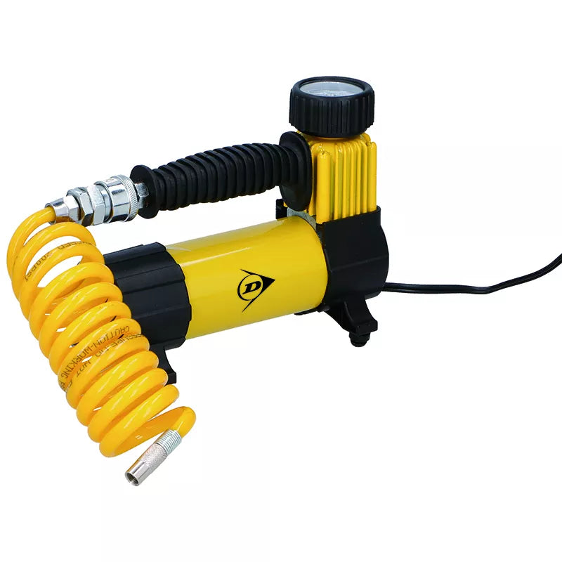 "Dunlop" - 12 V 100 Psi kompresorius, žarnos ir antgalio rinkinys