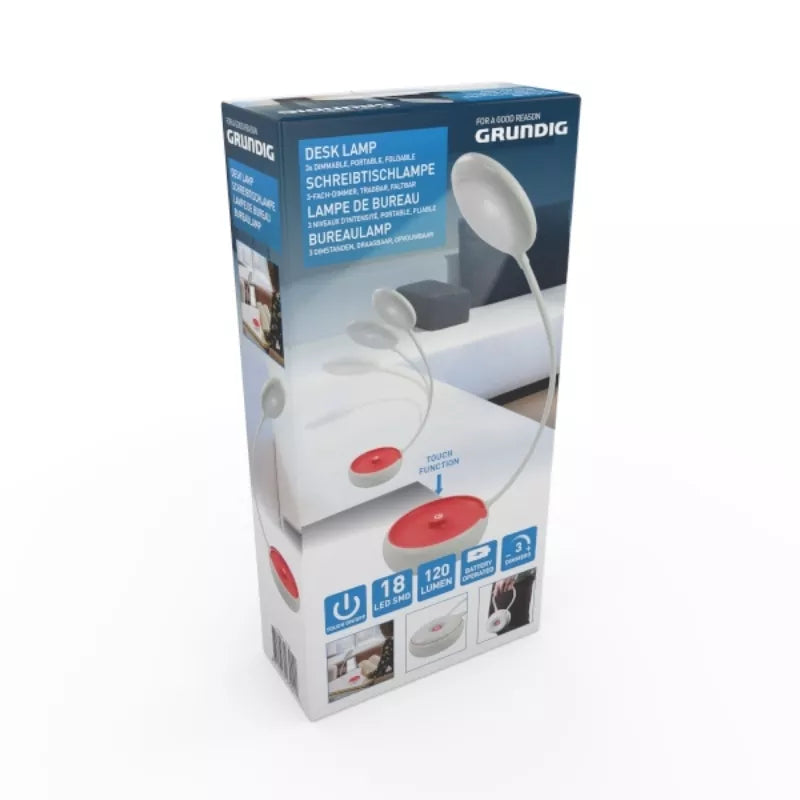 "Grundig" - Sulankstoma LED biuro lempa 15 cm (oranžinė)