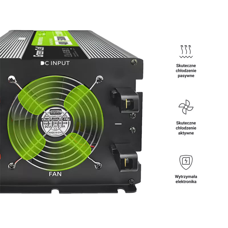 "Green Cell" - "PowerInverter" įtampos keitiklis su LCD ekranu nuo 48V iki 230V 5000W/10000W grynos sinusoidės bangos