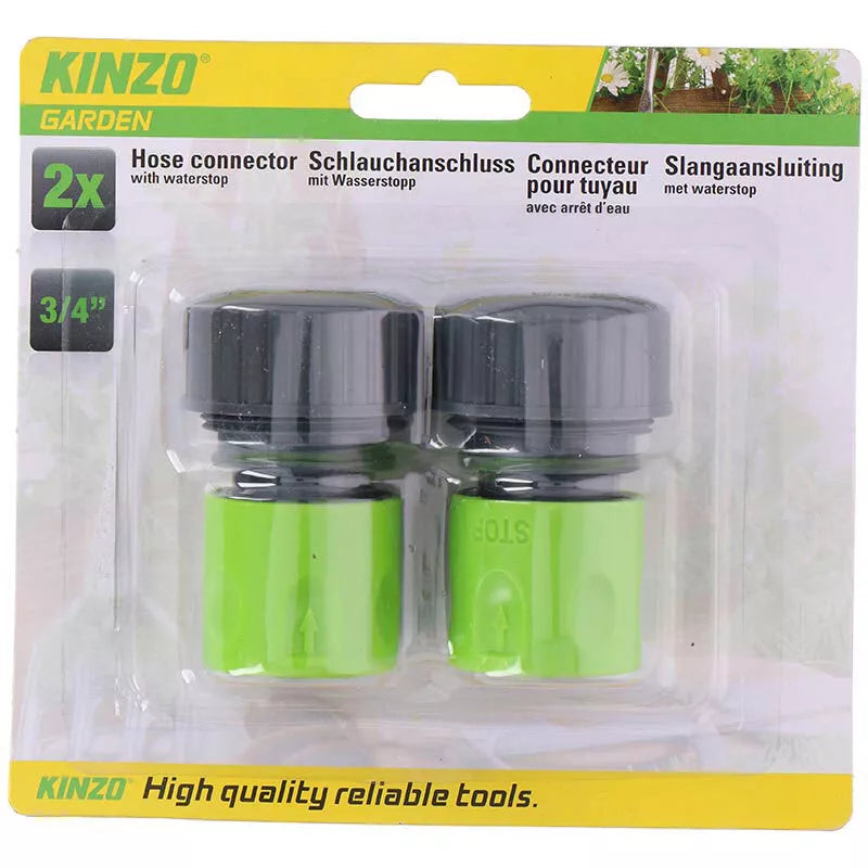 Kinzo - 3/4" sodo žarnos jungtis 2 vnt.