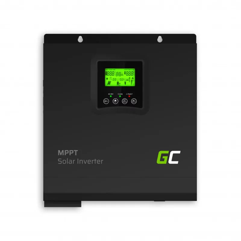 "Green Cell" - Saulės inverteris Inverteris Off Grid su saulės įkrovikliu MPPT 24VDC 230VAC 3000VA/3000W Gryna sinusoidė