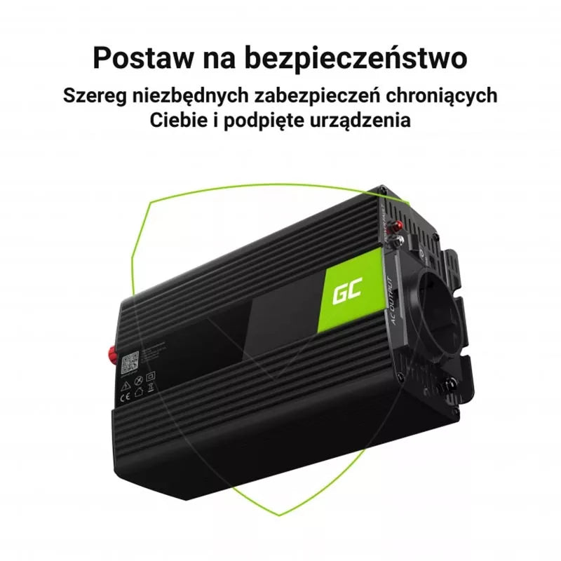 "Green Cell" - Įtampos keitiklis inverteris iš 24V į 230V 1000W / 2000W Modifikuota sinusinė banga
