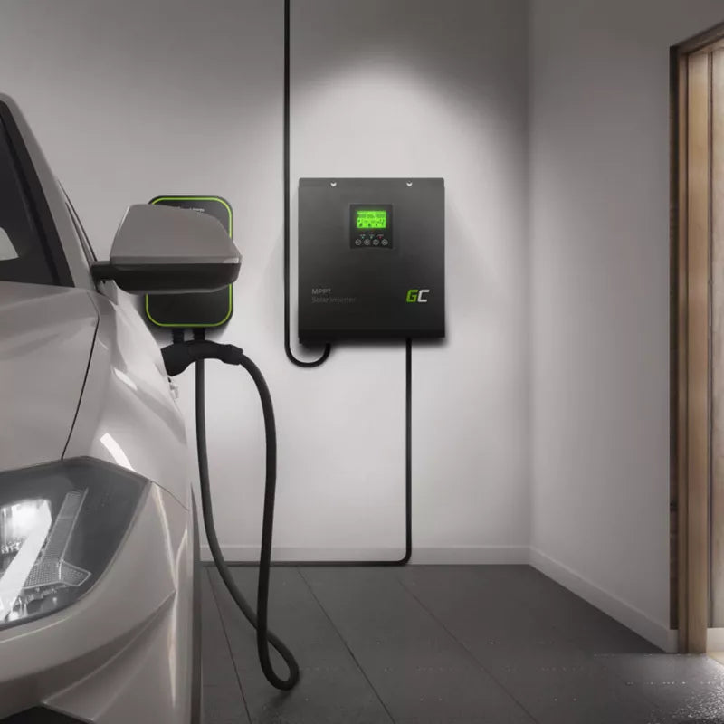 "Green Cell" - Saulės inverteris Inverteris Off Grid su saulės įkrovikliu MPPT 24VDC 230VAC 3000VA/3000W Gryna sinusoidė
