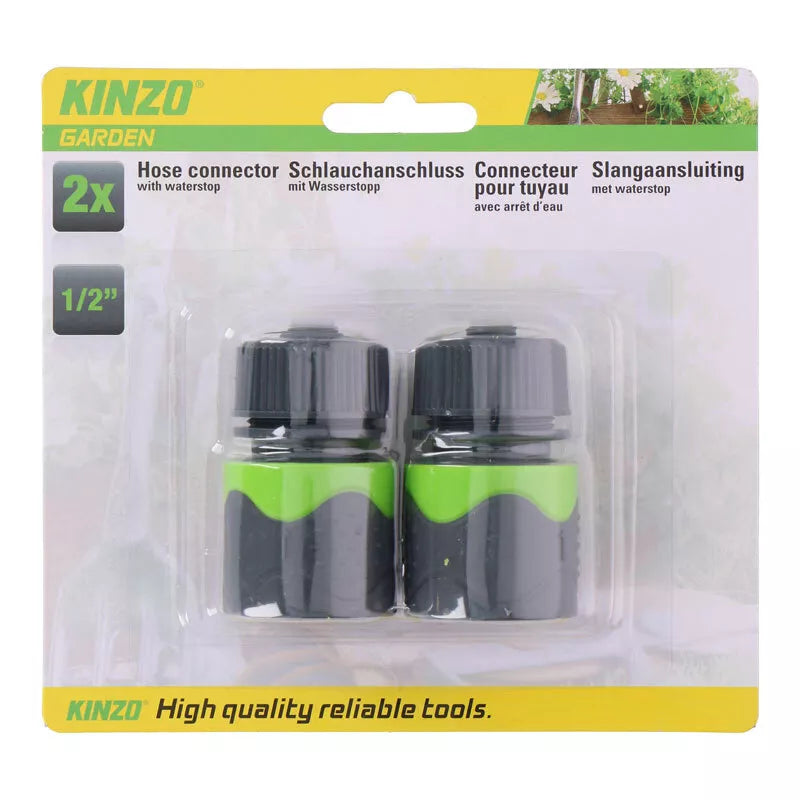 "Kinzo" - 1/2" sodo žarnos jungčių rinkinys (2 vnt.)