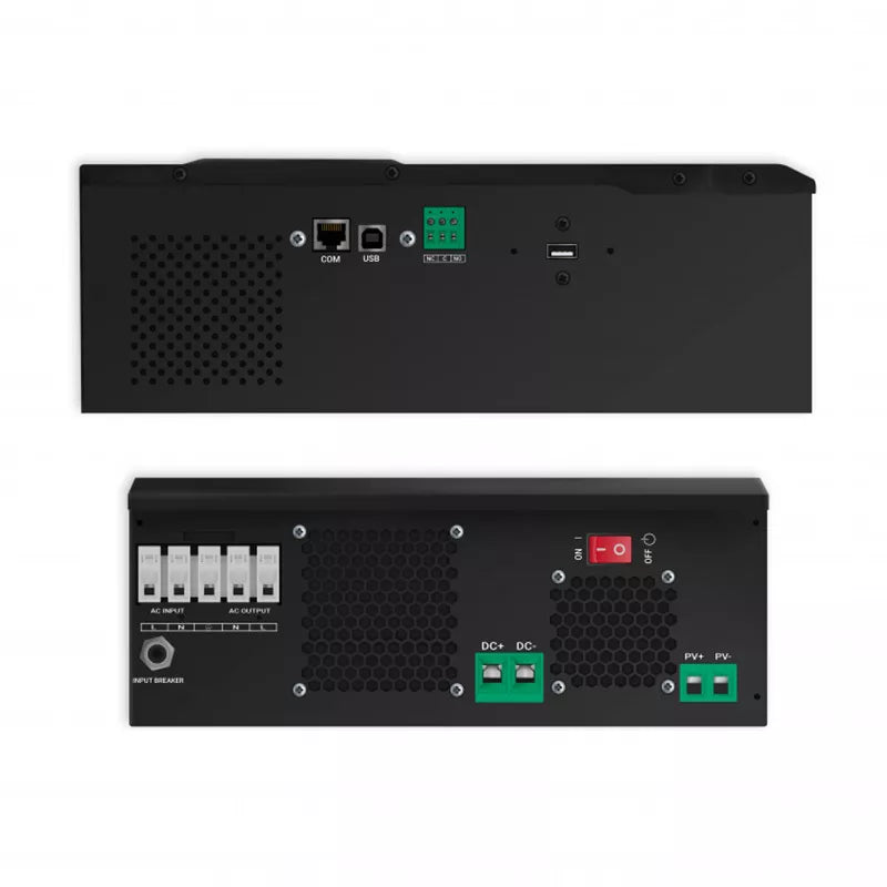 "Green Cell" - Saulės inverteris Inverteris Off Grid su saulės įkrovikliu MPPT 24VDC 230VAC 3000VA/3000W Gryna sinusoidė