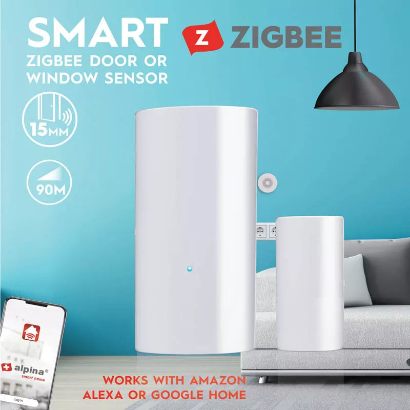 "Alpina" - Išmanusis langų atidarymo jutiklis iš "Zigbee" tinklo
