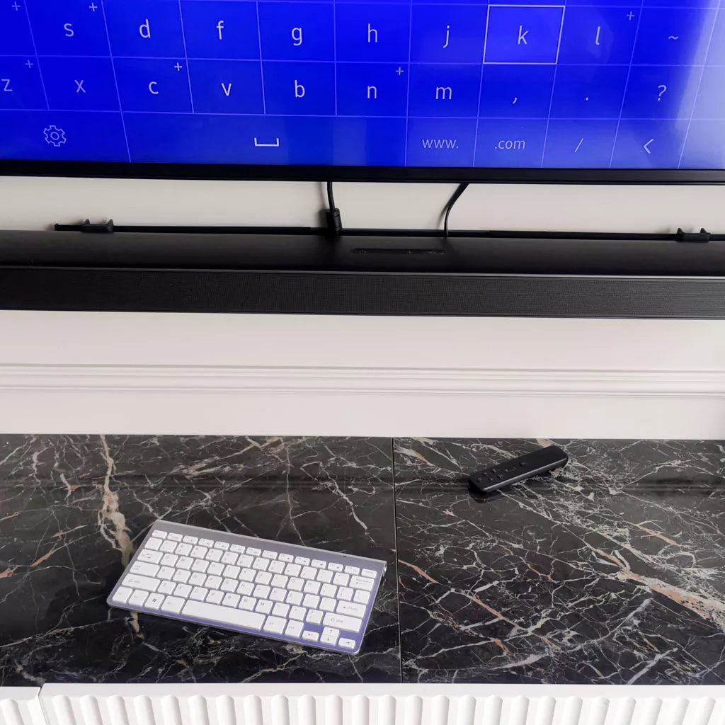"Smart TV" belaidė klaviatūra sidabrinė